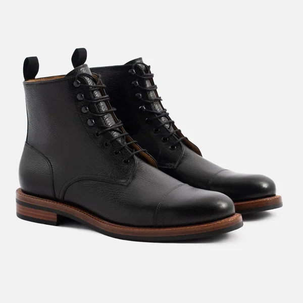 Beckett Simonon Dowler Boots - Pebbled Leather - Black, Size 13, Men's Boot