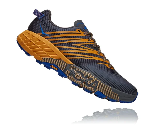 Hoka Men's Speedgoat 4 Castlerock/Golden Yellow - 15