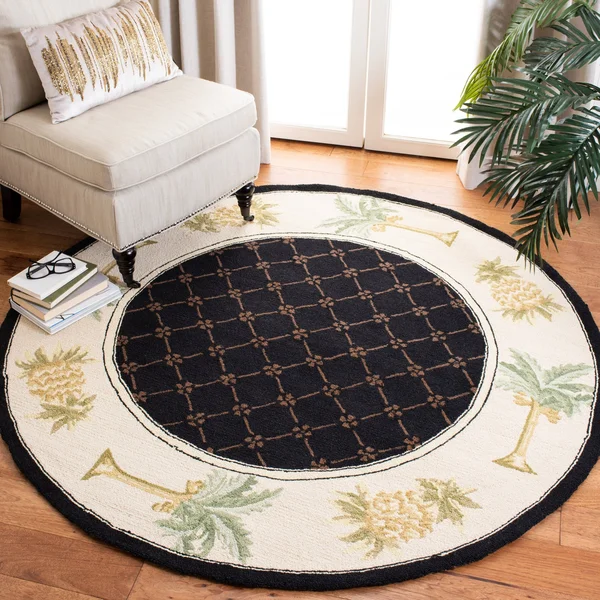 Safavieh Chelsea HK362C 8&9x22 x 11&9x22 Black, Ivory Area Rug