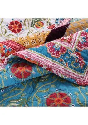 Greenland Home Fashions Thalia Quilt Set, Full/Queen