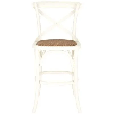 Greyleigh Carterville 24.4x22 Bar Stool Frame Color: Distressed Ivory