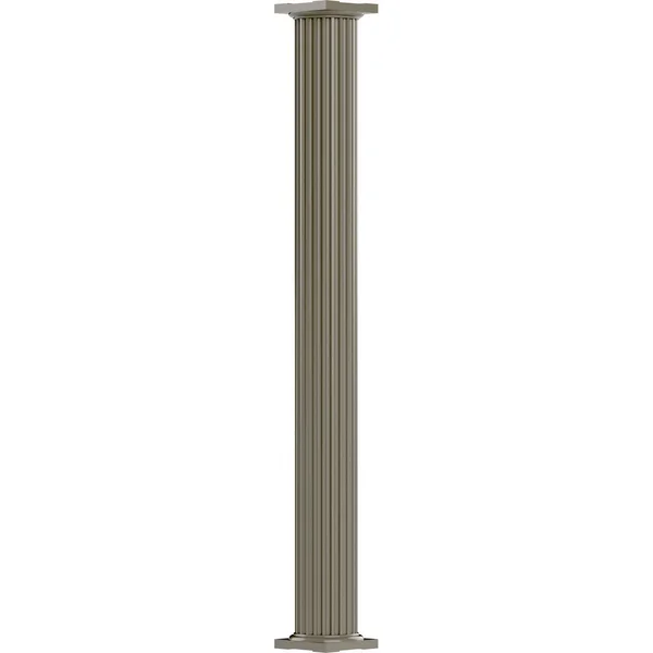 AFCO - Industries EA1008DNFSDTUTU 10x22 x 8& Endura-Aluminum Column, Round Shaft (FOR Pilaster Installation - 2 Halves Included)