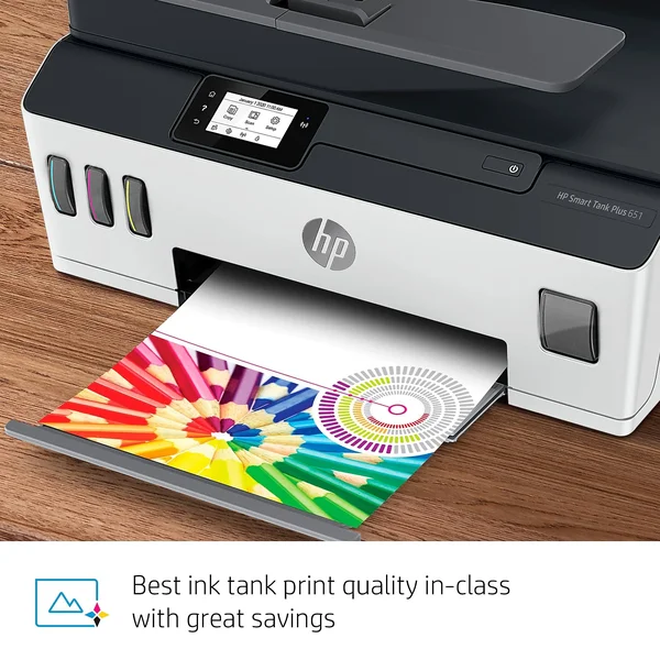 HP Smart Tank Plus 651 Wireless All-in-One Color Ink-jet - Multifunction printer - English, French, Spanish, Canada, United Sta