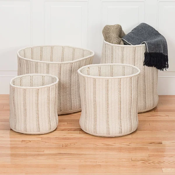 The Curated Nomad Tioga Indoor/ Outdoor Polypropylene Braided Basket (16x22x16x22x18x22 - Black)