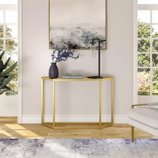 Henn & Hart AT0991 44 in. Levi Console Table Silver