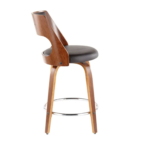 Carson Carrington Alingsas Mid-Century Modern Counter Stool (Set of 2) - N/A, Brown