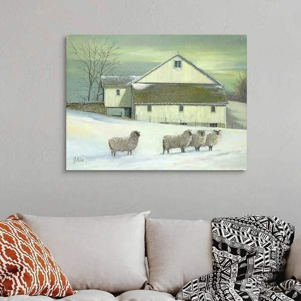 Sheep at Granough - Canvas Wall Art, 40x30, Great Big Canvas