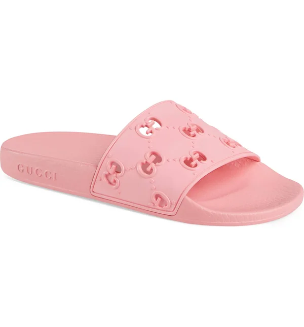 Gucci Women's Pursuit GG Slide Sandals - Black - Size 5 US, 35 EU