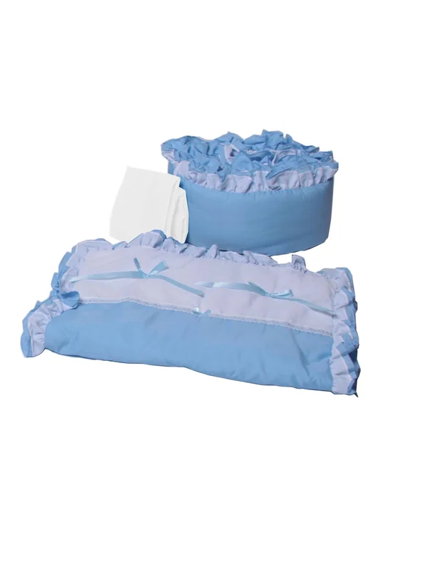 Baby Doll Bedding Regal Cradle Bedding Set - Blue