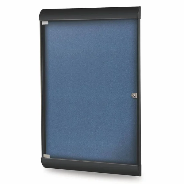 Ghent Silh20477 - 42.13x22x27.75x22 1-Dr Silhouette Encl Bulletin BD, Black Frame, Vinyl Fabric Navy, Blue