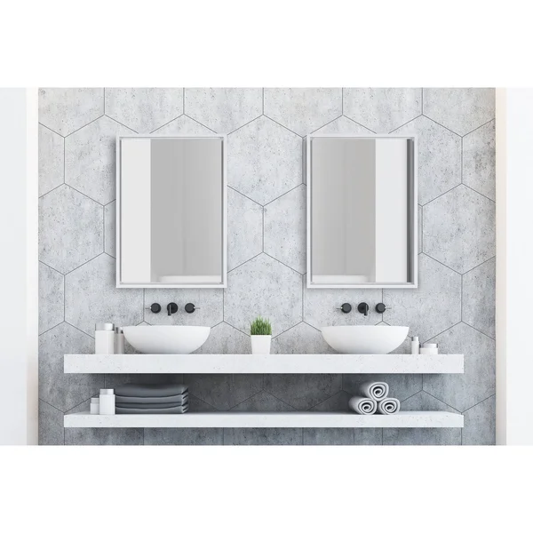 Kate and Laurel Evans Framed Floating Wall Mirror (24x36 - White)