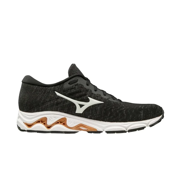 Mizuno - Men's Wave Inspire 16 Waveknit Running Shoe, black-white, Size 15