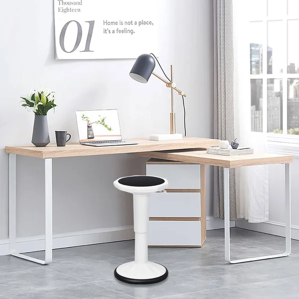 Wobble Chair Height Adjustable Wiggle Chair for Home and Office - White