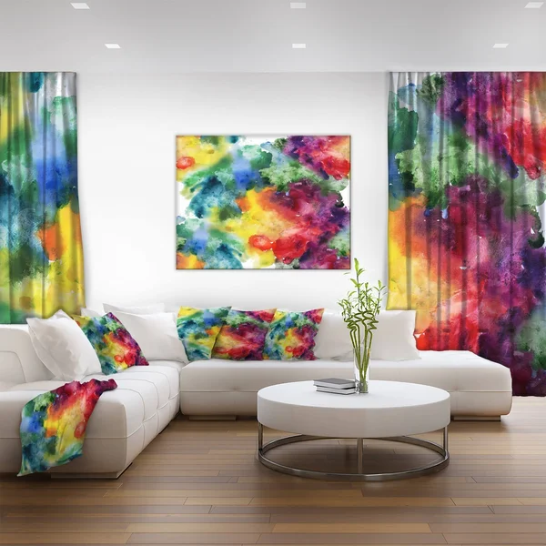 Designart Abstract Texture Graphic Art on Wrapped Canvas Size: 20x22 H x 40x22 W