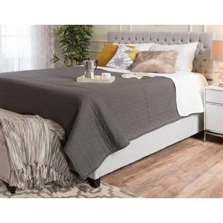 Best Selling Home Fully Upholstered Bed, Queen, Gray