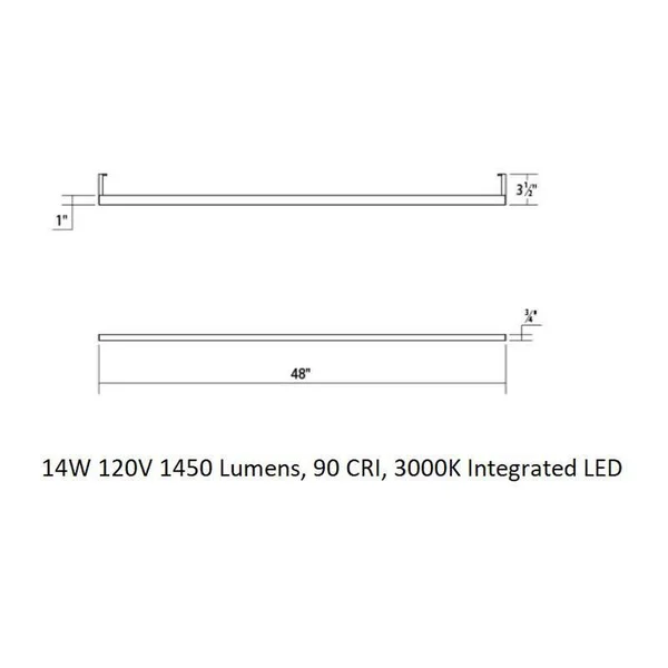 Sonneman 2814.03-3 Thin-Line 3& LED Indirect Wall Bar in Satin White