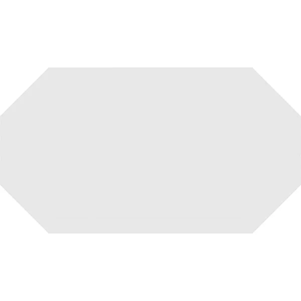 Ekena Millwork GVPOH24X1202SN 24x22W x 12x22H Horizontal Elongated Octagon Surface Mount PVC Gable Vent: Non-Functional - 2x22W x