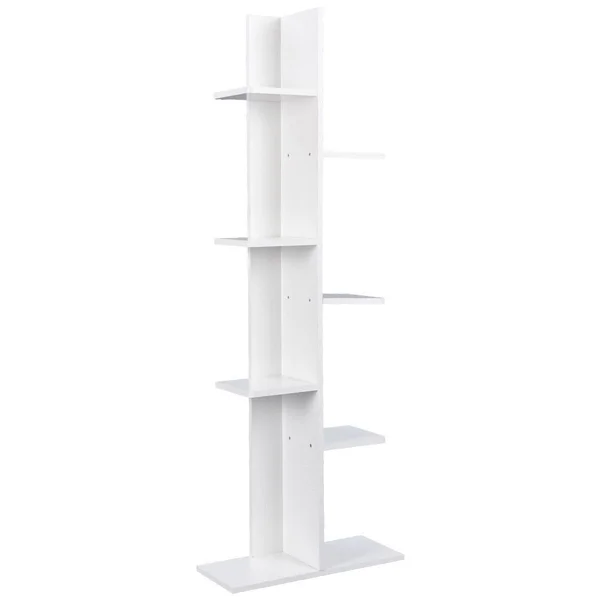 Costway Open Concept Plant Display Shelf Rack Storage Holder-White