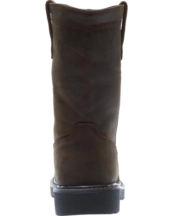 Men's Wolverine Floorhand Wellington Steel Toe Work Boot - Dark Brown - Size 8.5