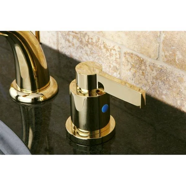 Kingston Brass KB8911NDL NuvoFusion Mini Widespread Lavatory Faucet with Pop-Up, Polished Chrome