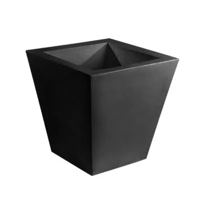Cono Resin Pot Planter Vondom Black 15.75x22 H x 15.75x22 W x 15.75x22 D