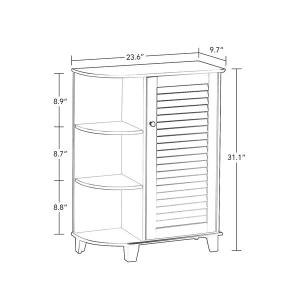 Riverridge Ellsworth Floor Cabinet with Side Shelves - Espresso