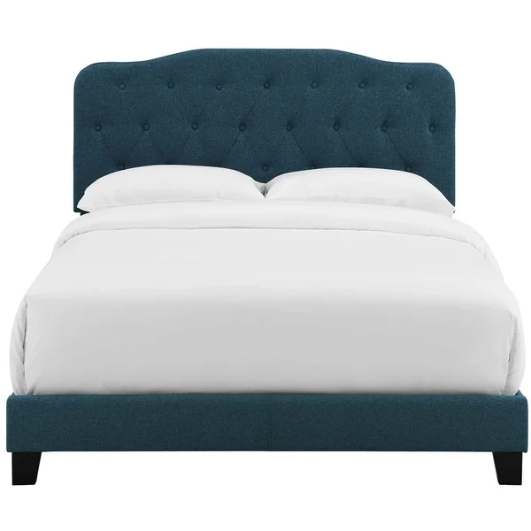Modway Amelia Queen Upholstered Fabric Bed - Azure