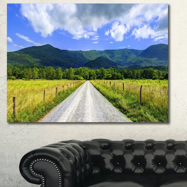 Design Art &Sparks Lane in Cades Cove& Photographic Print on Wrapped Canvas - Green