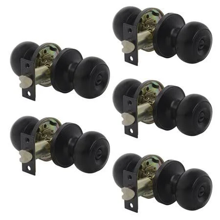 Probrico DL609BKBK-5Pack Privacy Door Knob Finish: Black