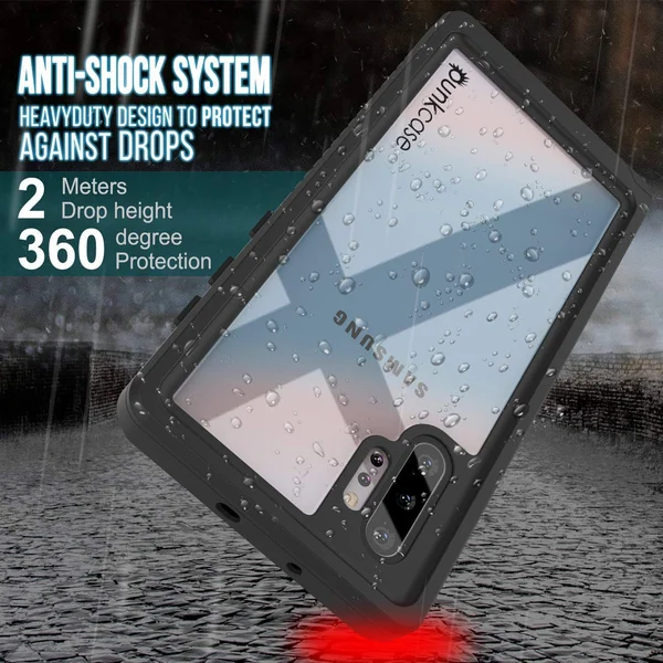 Galaxy Note 10+ Plus Case - Punkcase [Extreme Series] Armor Cover w/ Built in Screen Protector [Light Blue] - Light Blue