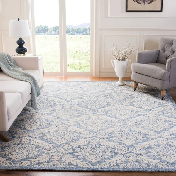 Safavieh Micro-Loop 513 Area Rug - Silver, 9& x 12& Rectangle