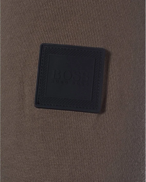 Boss Mens Walkup 1 Relaxed Fit Sweatshirt - Beige Jumper