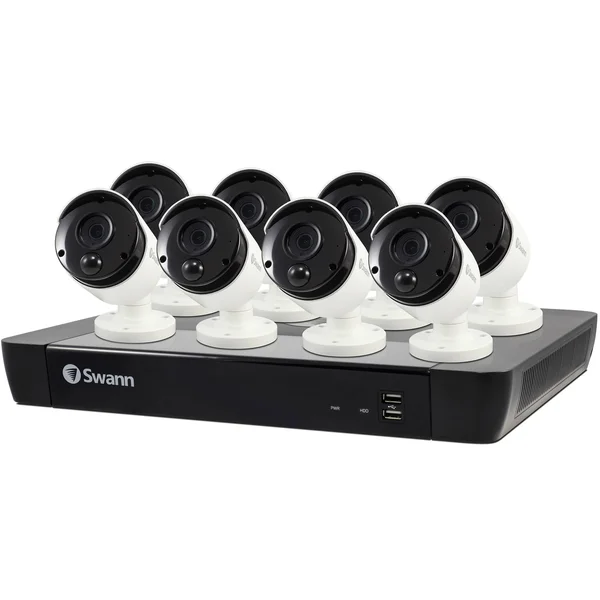 Swann SWNVK-1685808 16-Channel NVR with 8 Outdoor cameras Night Vision - NVR + camera(s) wired - 2 TB