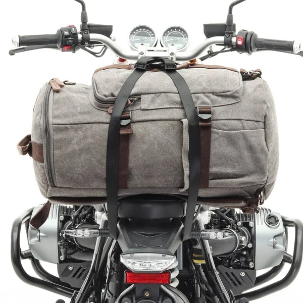 Motorcycle Roll Bag Craftride VG5 Tail Bag Vintage 30Ltr in Light Grey