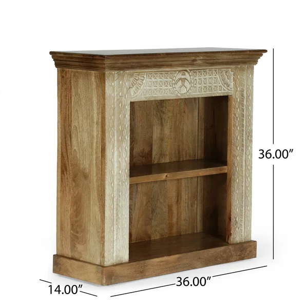Christopher Knight Home Molena Book Shelf - Walnut + White Distressed