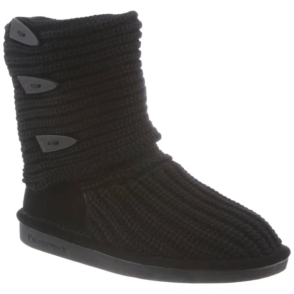 Bearpaw Women's Knit Tall Boot Gray 5
