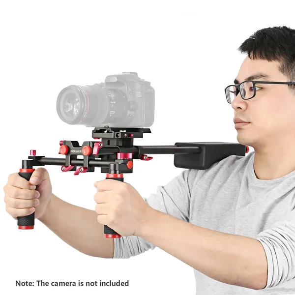 Neewer Portable Camera Movie Video Making System with Camera/Camcorder Mount Slider, Soft Rubber Shoulder Pad and Dual-hand Hand