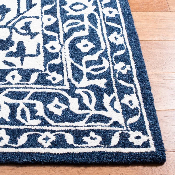 Safavieh Micro-Loop Rug Collection MLP648N - Navy, Ivory - 4& x 6&