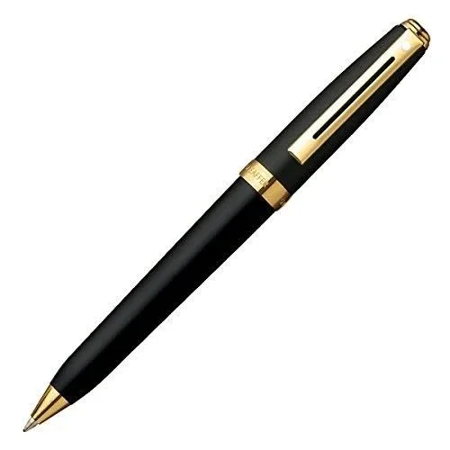 Sheaffer Prelude Black Matte Ballpoint Pen with 22KT Gold-Plated Trim