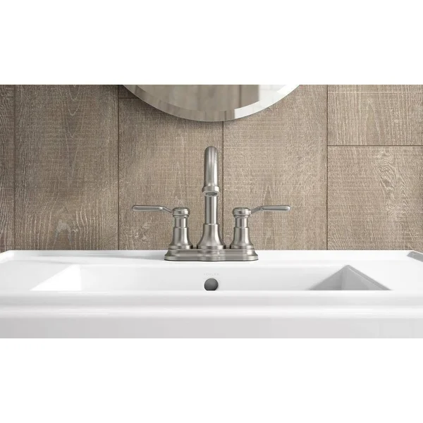 Worth 4 in. Centerset 2-Handle Bathroom Faucet in Vibrant Brushed Nickel