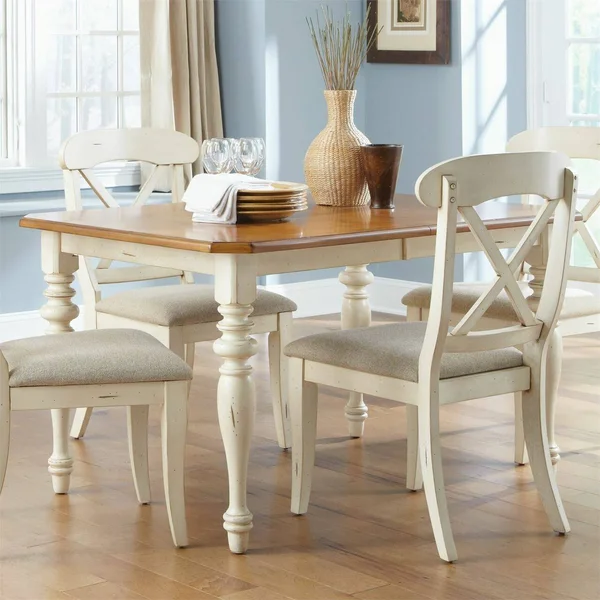 Liberty Furniture Ocean Isle Rectangular Leg Table in Bisque