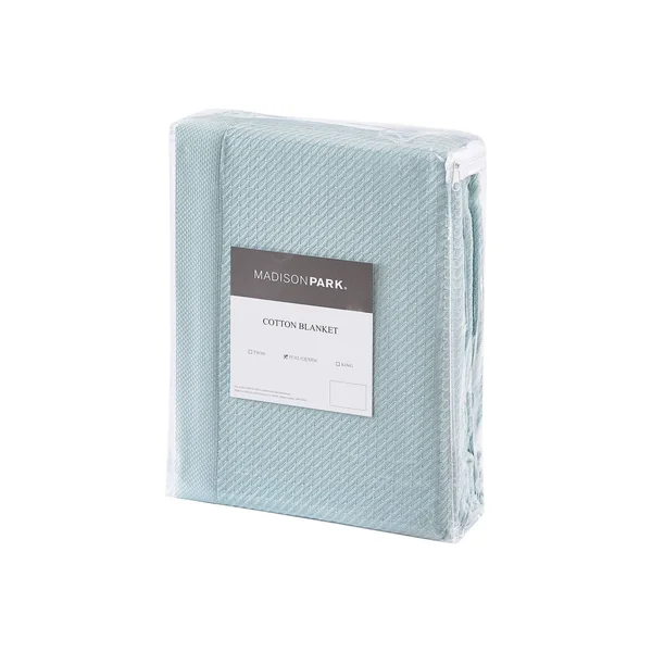 Madison Park Egyptian Cotton Blanket - Blue - Twin