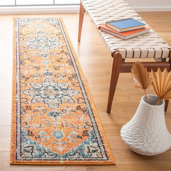 2&2x22 x 12& Runner Area Rug - Orange, Safavieh