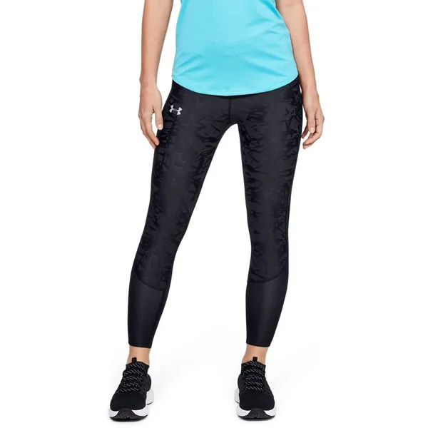Under Armour Women's Qualifier Speedpocket Smudged Crop - Black XL