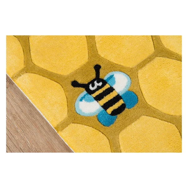 Momeni Lil Mo Whimsy Honeycomb Gold Rug - 5& Round