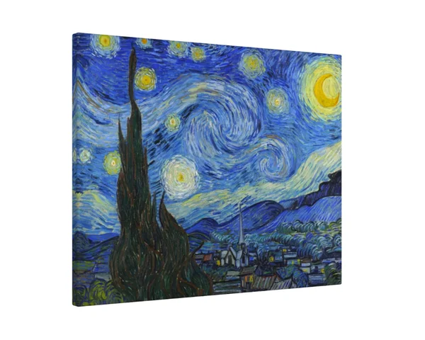 Van Gogh Starry Night Framed Wall Art Print 16x20, Canvas Print