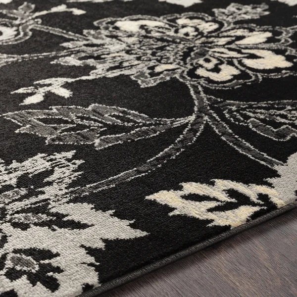 Surya Paramount PAR-1093 Black Area Rug 6&7x22 x 9&6x22