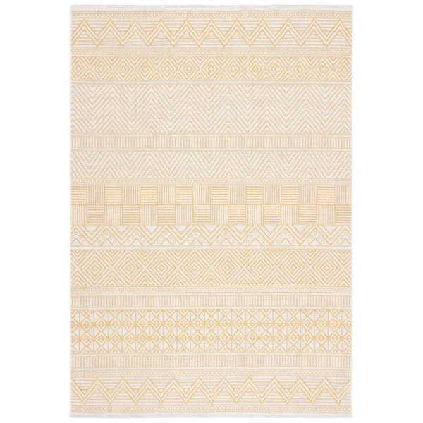 Safavieh Courtyard Zorana Indoor/ Outdoor Rug - 5&3x22 x 7&7x22 - Black/Grey