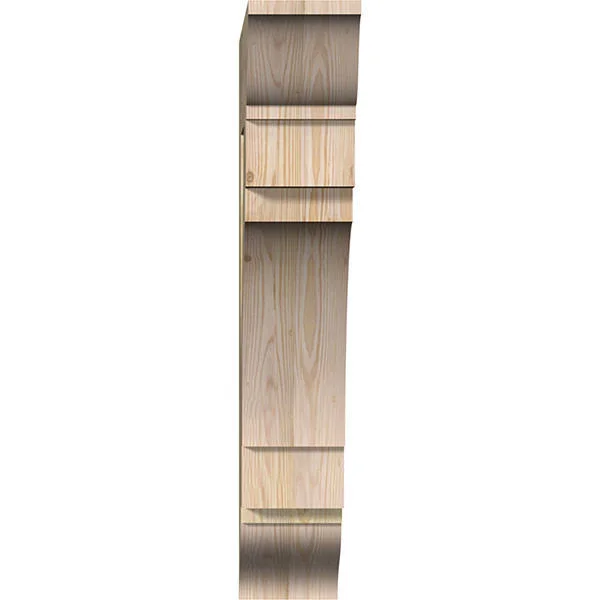 Ekena Millwork BKT06X26X34MRC01RDF 6x22W x 26x22D x 34x22H Merced Traditional Rough Sawn BRACKET, Douglas Fir
