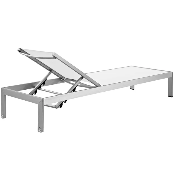 Modway Shore 2 Piece Outdoor Patio Aluminum Set - Silver Gray